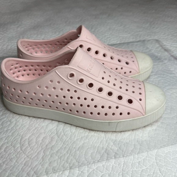 Native Shoes Pink and White Perforated Sneakers - Picture 6 of 9